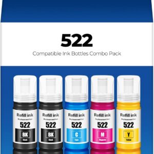 522 Ink Refill Bottles | Sublimation Printer for Crafters & Small Businesses