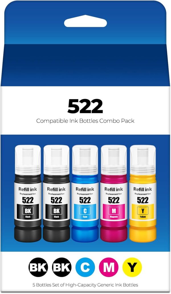 522 Ink Refill Bottles | Sublimation Printer for Crafters & Small Businesses