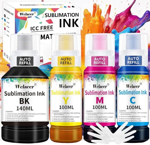 Sublimation Ink 440ML Autofill | Sublimation Printer for Crafters & Small Businesses