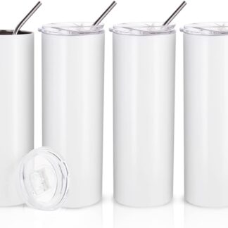 Shop the Skinny Tumbler White 20 OZ 4-pack for vibrant sublimation printing on t-shirts