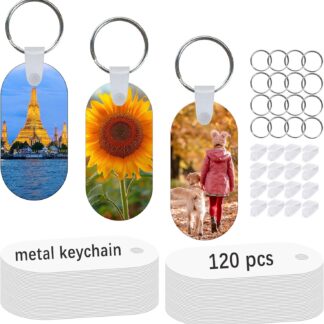 Shop the Metal Sublimation Keychain Blanks for vibrant sublimation printing on t-shirts
