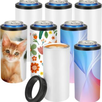 Shop the Skinny Can Cooler Blank 8-pack for vibrant sublimation printing on t-shirts
