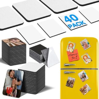 Shop the 40 Pack Sublimation Magnet Blanks for vibrant sublimation printing on t-shirts